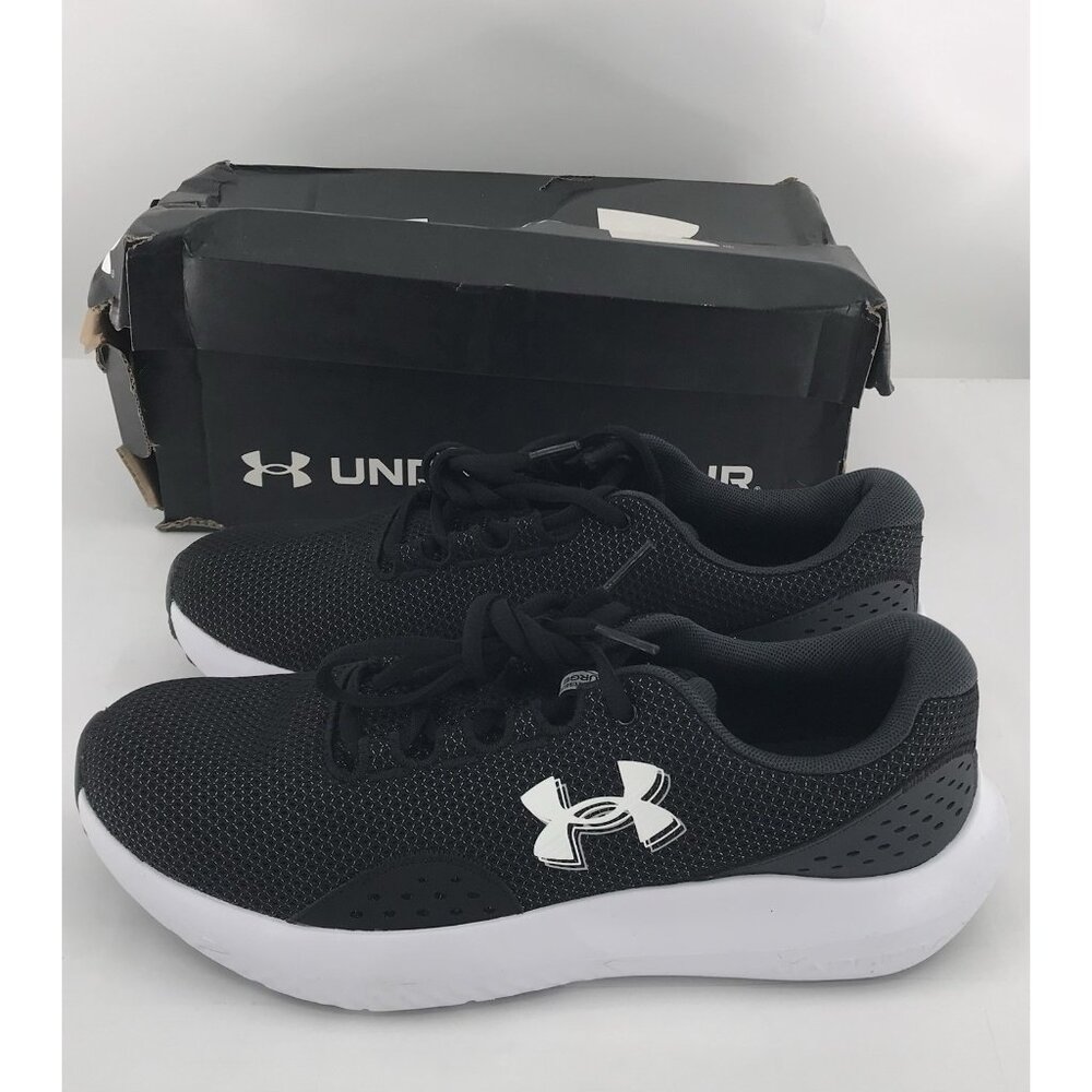 Under Armour men's UA Charged Surge 4 Sneaker Size 9.5 3027000 - 001 Black White